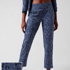 Athleta Brooklyn Ankle Pants In Captivate Camo Chrome Blue Size 8 Athletic